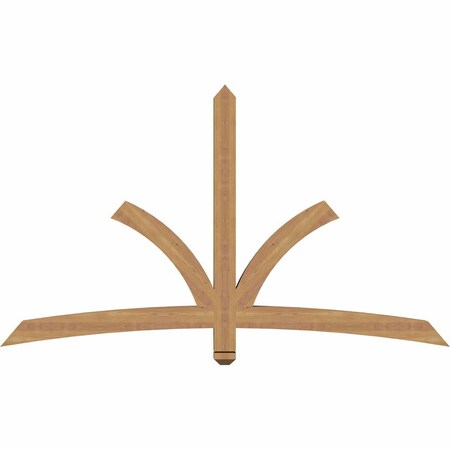 Ekena Millwork Davenport Timber Gable Bracket, Western Red Cedar, 72"W x 42"H x 3 1/2"D x 3 1/2"F, 14/12 Pitch GBW072X42X0404DAV00SWR